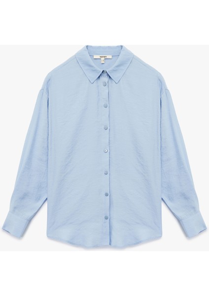 Modal Kumaş Uzun Kollu Beli Bağlama Detaylı Oversize Gömlek modelleri