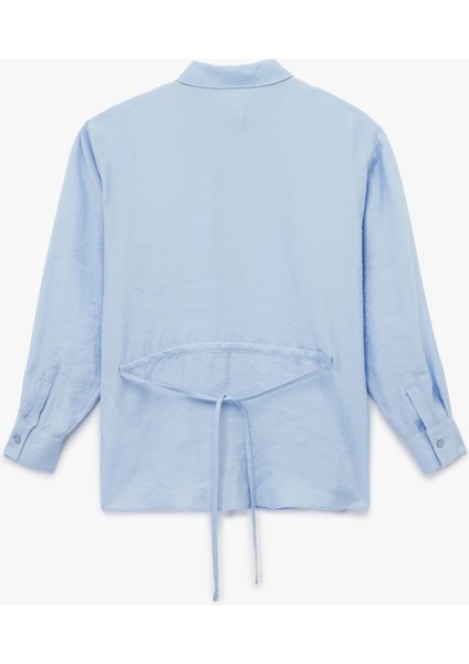Modal Kumaş Uzun Kollu Beli Bağlama Detaylı Oversize Gömlek fırsatları