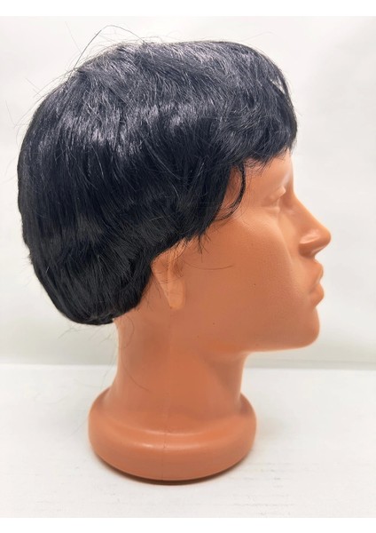 Siyah Renk Kısa Kesim Içi Astarlı Erkek Peruğu (5047) fırsatları
