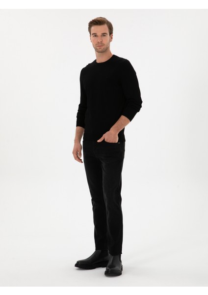 Erkek Antrasit Slim Fit Pamuk Karışımlı Jean Pantolon 50308650-VR024