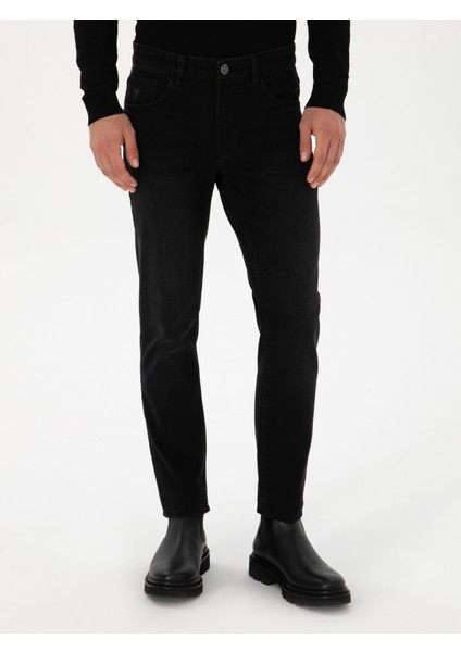 Erkek Antrasit Slim Fit Pamuk Karışımlı Jean Pantolon 50308650-VR024
