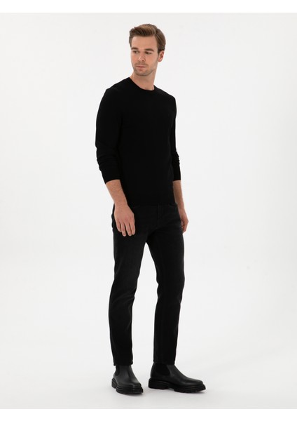 Erkek Antrasit Slim Fit Pamuk Karışımlı Jean Pantolon 50308650-VR024