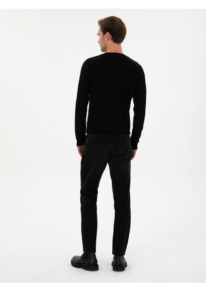 Erkek Antrasit Slim Fit Pamuk Karışımlı Jean Pantolon 50308650-VR024
