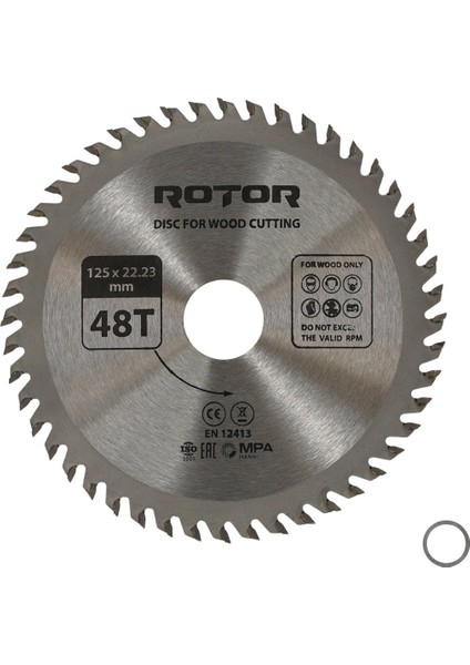 Ahşap Kesme Diski Rotor 125*22,23 48T