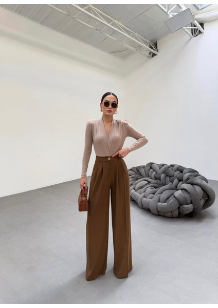 230 gr Poly Viscose Full Lycra Pi̇leli̇ Palazzo Pantolon modelleri