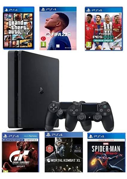 Playstatıon 4 Slım 1 Tb Teşhir Ürün + 6 Adet Oyun