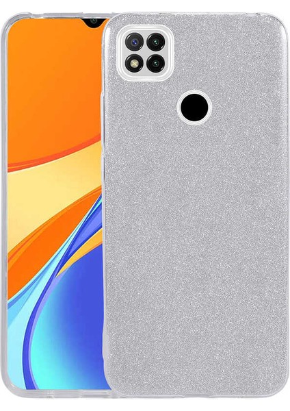 Xiaomi Redmi 9c Kılıf Omsy Shining Silikon-Gümüş