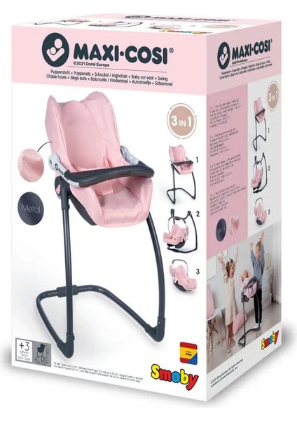 Nessiworld Maxi-Cosi Oyuncak Oyuncak Bebek Mama Sandalyesi Pembe fırsatları