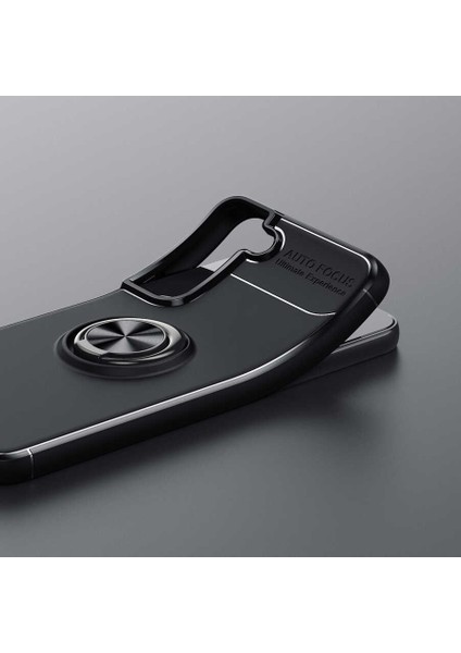 Galaxy S22 Plus Kılıf Omsy Ravel Silikon Kapak-Siyah-Kırmızı modelleri