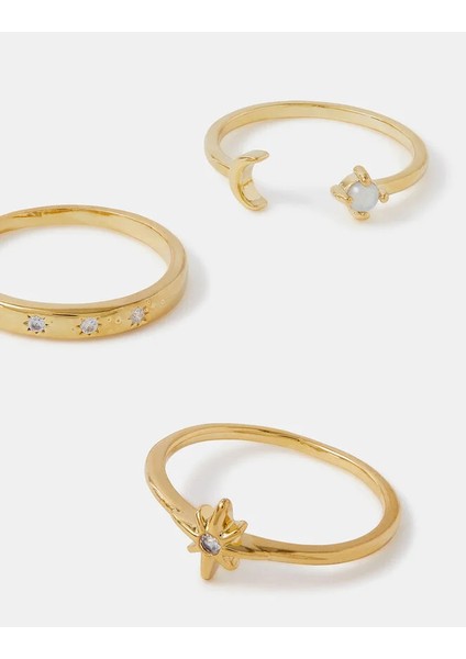 Z Yüzük Seti Altın Kaplama x 3 M