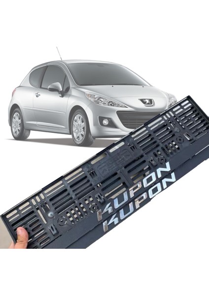 Peugeot Pejo Araçlara Uyumlu Kupon Plakalık Araç Plakalık Kupon Yazılı Araba Oto Plakalık -2 Adet