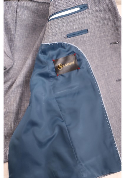 Errkek Mavi Keten Dokulu Spor Ceket modelleri