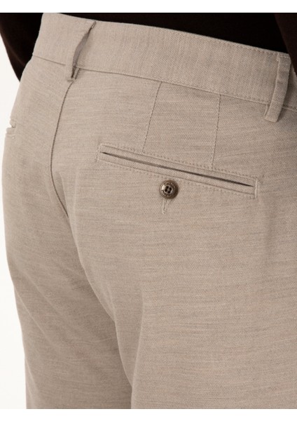 Erkek Bej Slim Fit Pamuk Karışımlı Armürlü Kanvas Pantolon 50311720-VR011 modelleri
