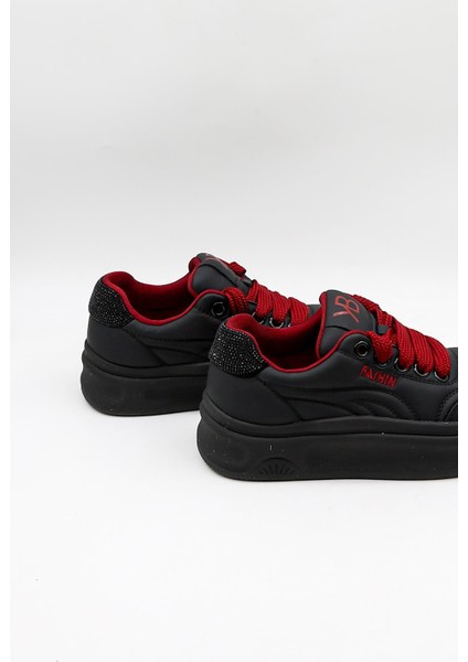 Kristebell Ithal Özel Seri Kadın Taş Detaylı Bağcıklı Sneaker Ayakkabı KB1036 - Siyah - 36 fiyatları