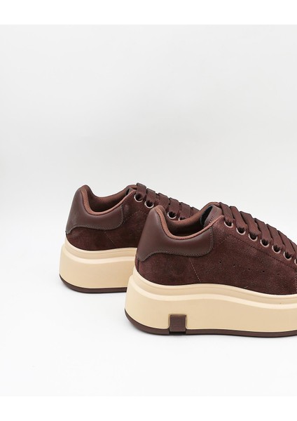 Kadın Kalın Taban Süet Deri Günlük Spor Ayakkabı GJ361 - Kahve - 36 fiyatları