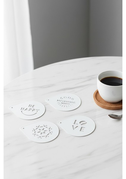 Kahve Şablonu, Kahve Süsleme Seti, Tatlı Süsleme Seti, 4'lü Set fırsatları