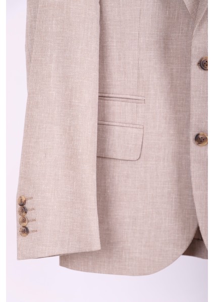 Erkek Bej Keten Dokulu Spor Ceket fiyatları