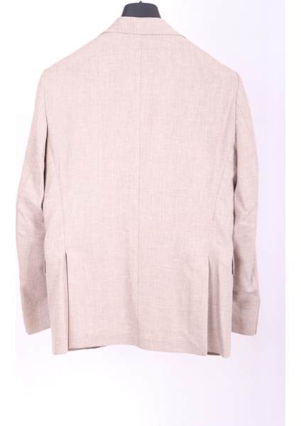 Erkek Bej Keten Dokulu Spor Ceket modelleri