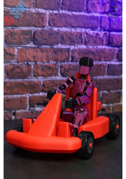 3D Dummy Figür | Hareketli, Pozlanabilir Koleksiyon Modeli | Go-Kart Versiyon