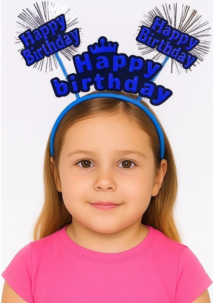 Doğum Günü Kutlaması Için Mavi Taç – Işıltılı Yazılı Parti Tacı (5047)