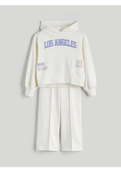 Kids Ekru Kapüşonlu 3 Iplik Kız Çocuk Eşofman Takım fiyatları