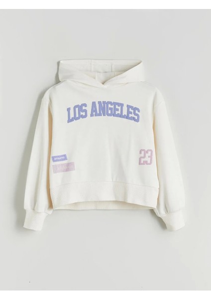 Kids Ekru Kapüşonlu 3 Iplik Kız Çocuk Eşofman Takım modelleri