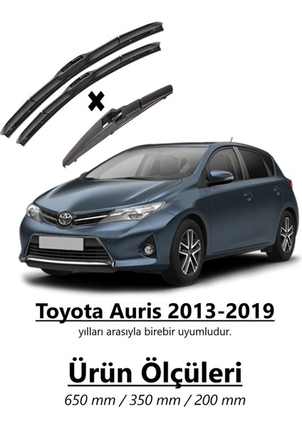 Toyota Auris 2013-2019 Hybrid Ön ve Arka Silecek Seti