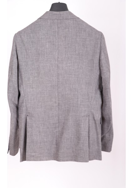 Erkek Gri Keten Dokulu Spor Ceket modelleri