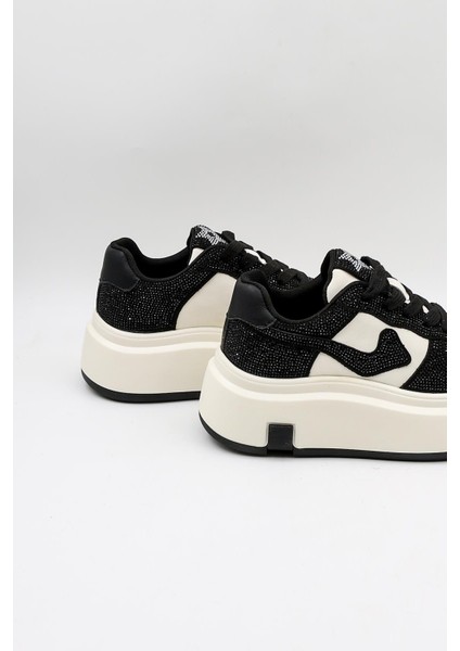 Kadın Kalın Taban Taş Detaylı Bağcıklı Günlük Spor Ayakkabı GJ360 - Siyah - 36 fiyatları