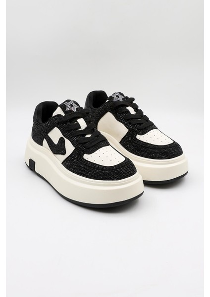 Kadın Kalın Taban Taş Detaylı Bağcıklı Günlük Spor Ayakkabı GJ360 - Siyah - 36 fırsatları