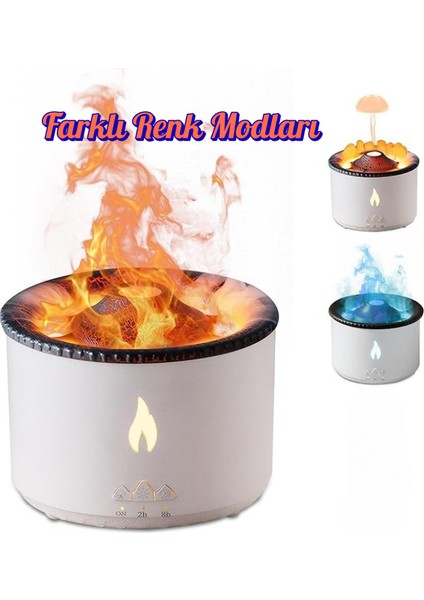 Volkan Efektli Hava Nemlendirici – Alev Efektli Gece Lambası, Aroma Difüzör fiyatları