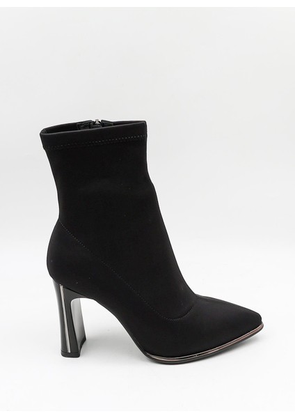 Kristebell Ithal Streç Topuklu Kadın Bot KB2516 - Siyah Textıl - 36