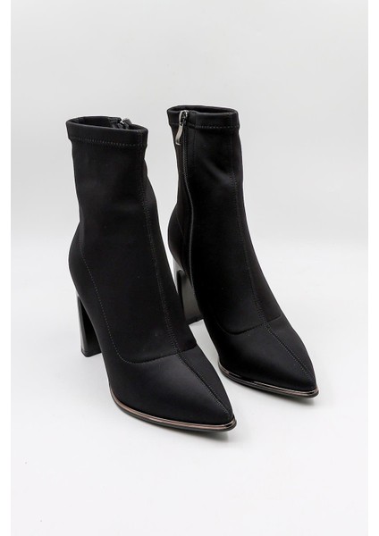 Kristebell Ithal Streç Topuklu Kadın Bot KB2516 - Siyah Textıl - 36 modelleri