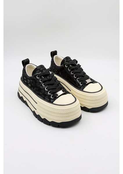 Kristebell Ithal Özel Seri Kadın Dolgu Taban Sneaker Ayakkabı KB1015 - Siyah - 36 fırsatları