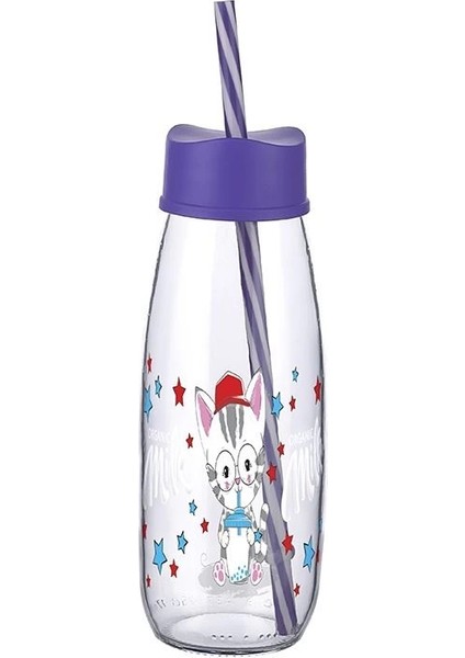 Hayvan Figürlü Pipetli Su ve Süt Şişesi Cam 500 ml indirimleri