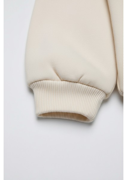 Unisex Çocuk Pamuklu Ekru Magu And Friends Baskılı Sweatshirt Eşofman Alt-Üst Takım indirimleri