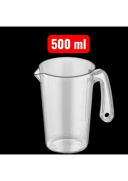 500 ml ( 0.5 Litre ) Kabartma Dereceli Ölçü Kabı ,beher , Karaf,maşrapa
