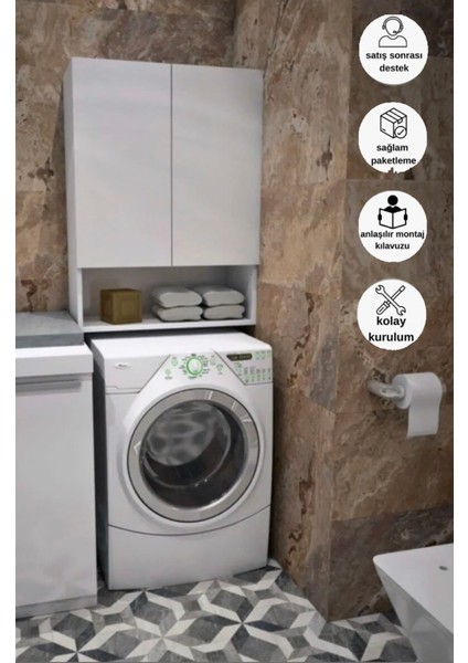 Çok Amaçlı Makine Üst Banyo Dolabı
