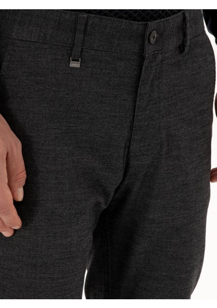 Erkek Antrasit Slim Fit Pamuk Karışımlı Armürlü Kanvas Pantolon 50311720-VR006 modelleri
