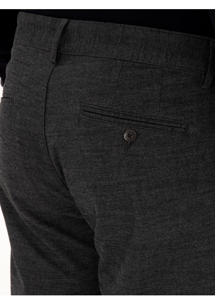 Erkek Antrasit Slim Fit Pamuk Karışımlı Armürlü Kanvas Pantolon 50311720-VR006 indirimleri