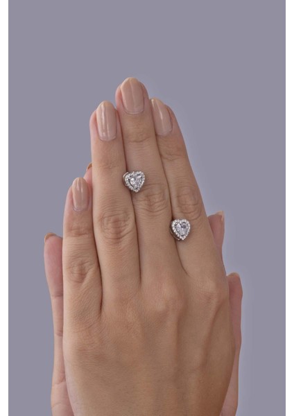 Beyaz Altın Kaplama Kalp Kadın Gümüş Küpe fiyatları