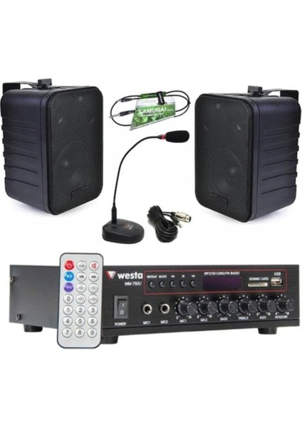 Duvar Hoparlör Amfi Ses Sistemi Paketi - Mağaza Ses Sistemi