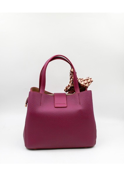 Marka Ithal Fular Detaylı Klasik Bayan Çanta KB012 Mor fiyatları