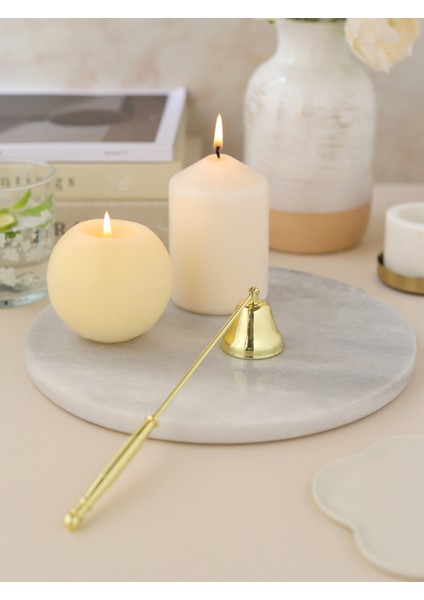 Mum Söndürme Aleti - Pirinç Malzeme Gold Mum Söndürücü 20 cm Uzunluğunda