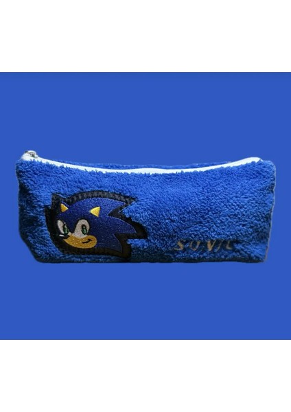 Sonic Baskılı Fermuarlı Kalem Kutusu Mavi modelleri