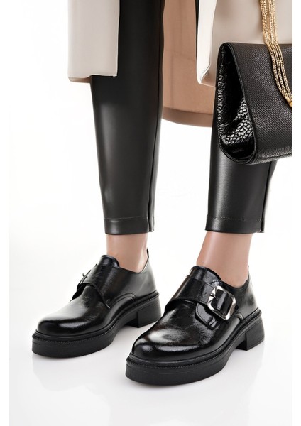 BAHRİNA Kadın Yandan Tokalı Makosen Loafer Ayakkabı indirimleri