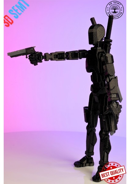3D Dummy Figür | Hareketli, Pozlanabilir Koleksiyon Modeli | Silahlı Versiyon indirimleri