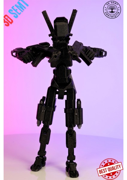 3D Dummy Figür | Hareketli, Pozlanabilir Koleksiyon Modeli | Silahlı Versiyon