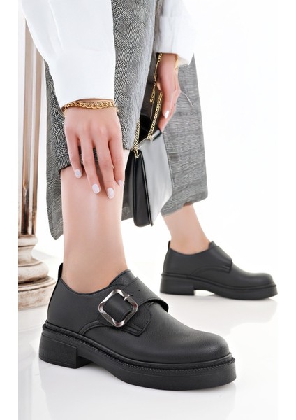 BAHRİNA Kadın Yandan Tokalı Makosen Loafer Ayakkabı indirimleri