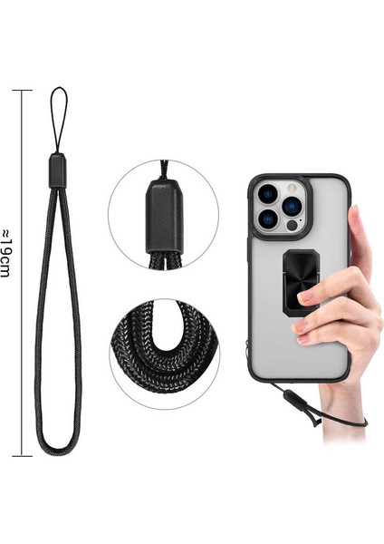 iPhone 13 Pro Kılıf Omsy V-Bax Kapak-Siyah indirimleri